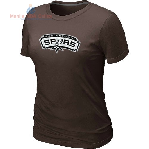 Acquista T-Shirt Donna San Antonio Spurs Marrone