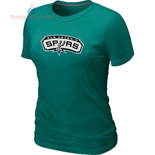 Acquista T-Shirt Donna San Antonio Spurs Verde