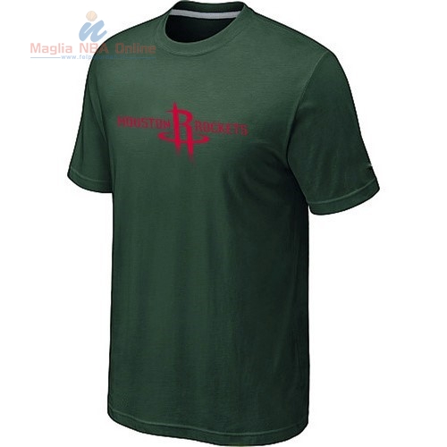 Acquista T-Shirt Houston Rockets Verde Scuro
