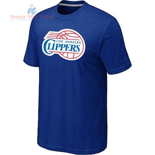 Acquista T-Shirt Los Angeles Clippers Blu Profundo
