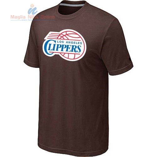 Acquista T-Shirt Los Angeles Clippers Marrone
