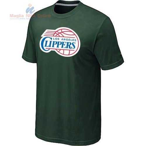 Acquista T-Shirt Los Angeles Clippers Verde Scuro