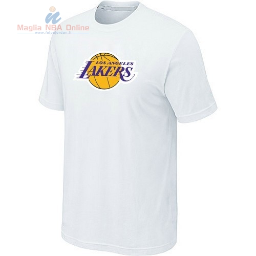 Acquista T-Shirt Los Angeles Lakers Bianco