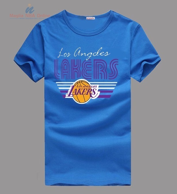 Acquista T-Shirt Los Angeles Lakers Blu 001