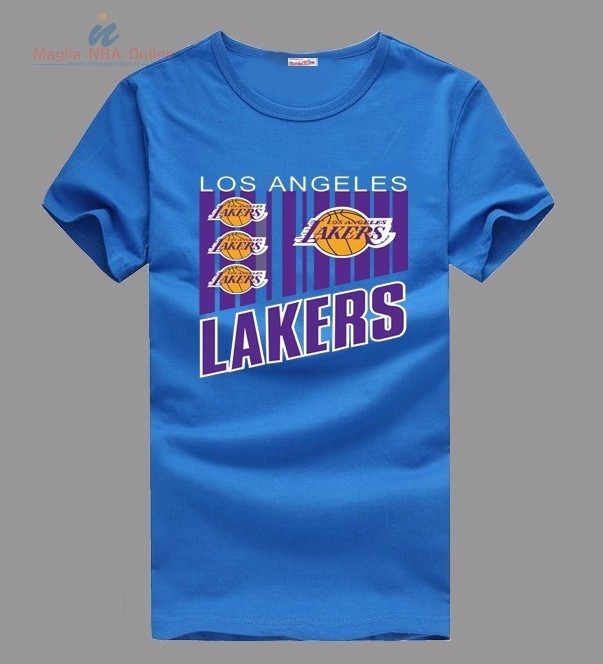 Acquista T-Shirt Los Angeles Lakers Blu 002