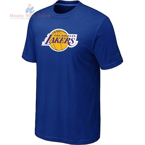 Acquista T-Shirt Los Angeles Lakers Blu Profundo