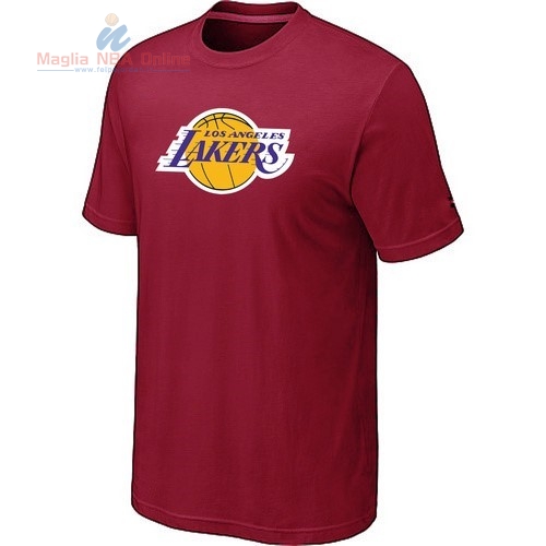 Acquista T-Shirt Los Angeles Lakers Borgogna