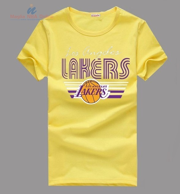 Acquista T-Shirt Los Angeles Lakers Giallo 001