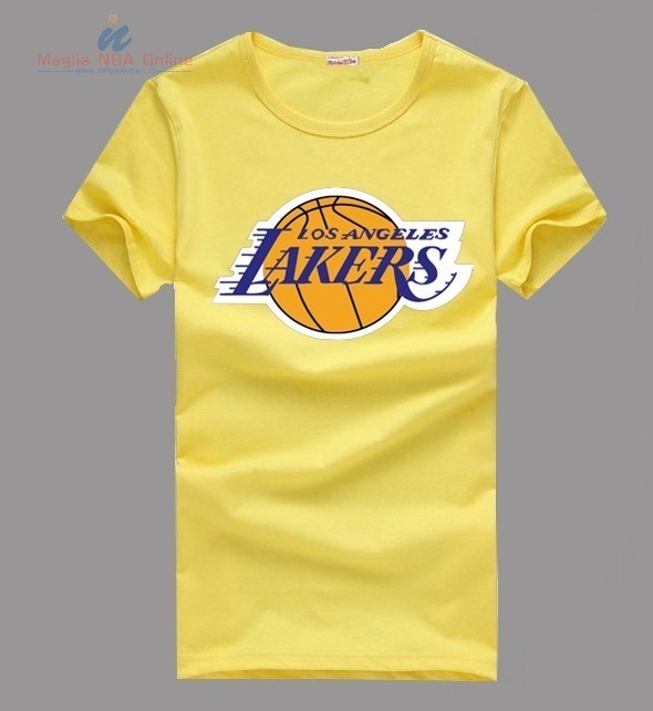Acquista T-Shirt Los Angeles Lakers Giallo 003