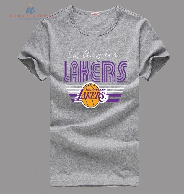 Acquista T-Shirt Los Angeles Lakers Grigio 001