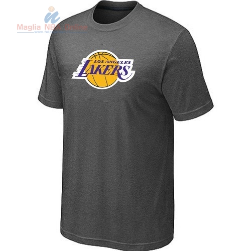 Acquista T-Shirt Los Angeles Lakers Grigio Ferro