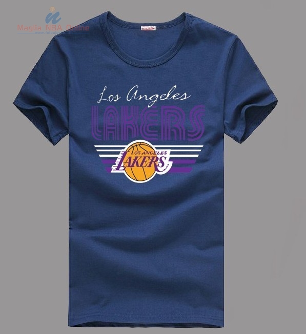 Acquista T-Shirt Los Angeles Lakers Inchiostro Blu 001
