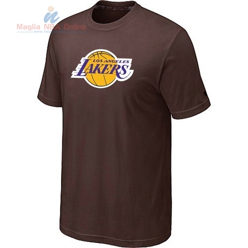 Acquista T-Shirt Los Angeles Lakers Marrone
