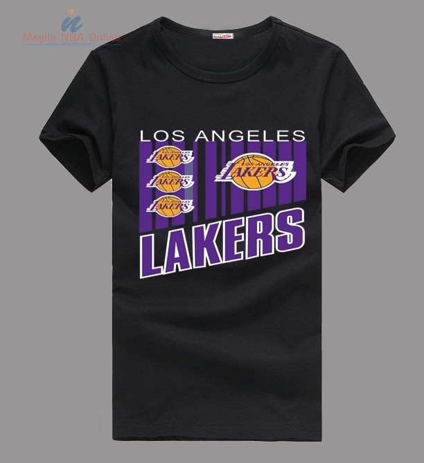 Acquista T-Shirt Los Angeles Lakers Nero 002