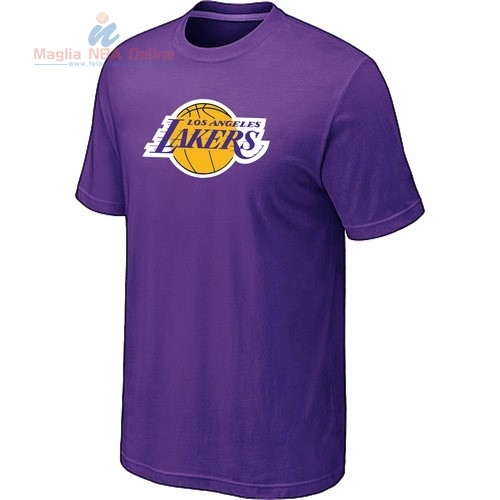 Acquista T-Shirt Los Angeles Lakers Porpora 2017