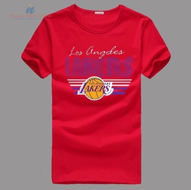 Acquista T-Shirt Los Angeles Lakers Rosso 001