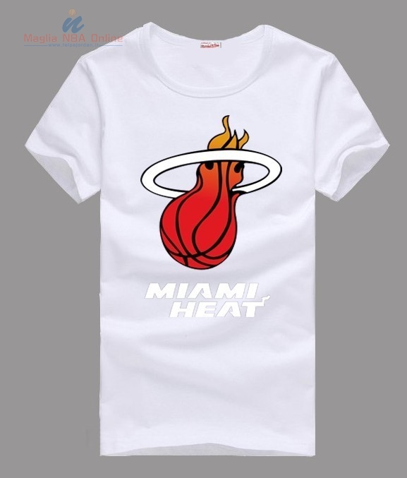 Acquista T-Shirt Miami Heat Bianco 005