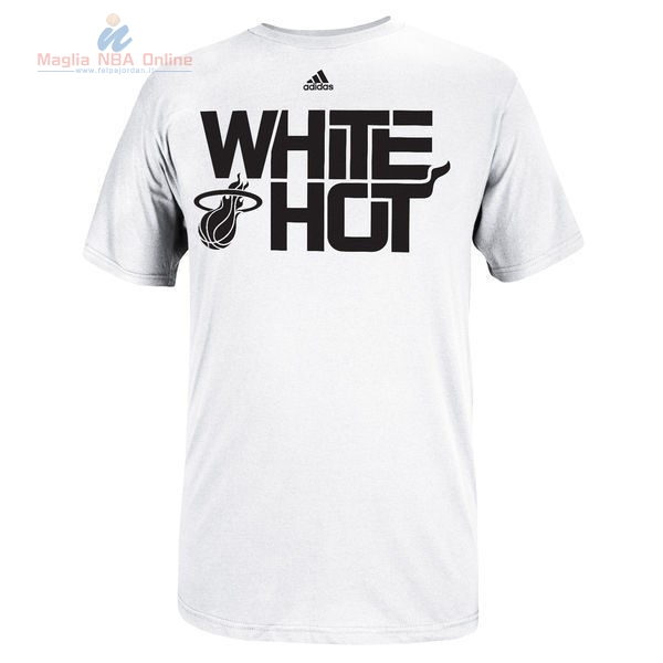 Acquista T-Shirt Miami Heat Bianco Nero