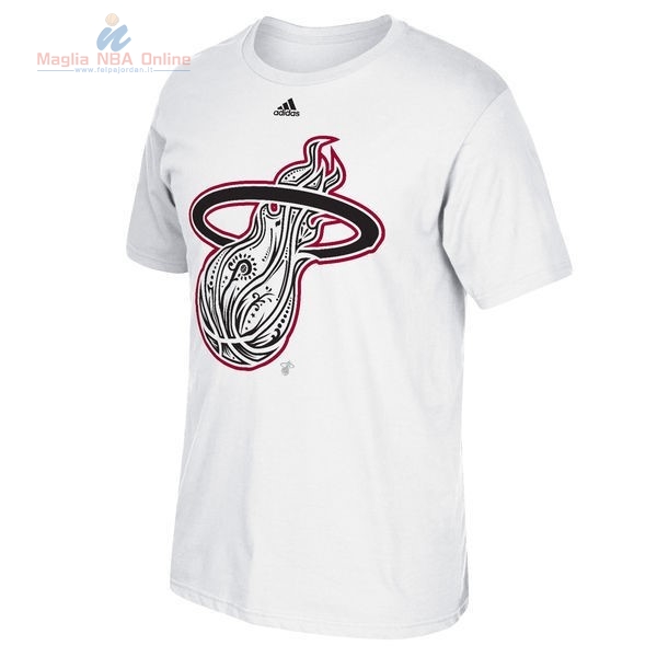 Acquista T-Shirt Miami Heat Bianco