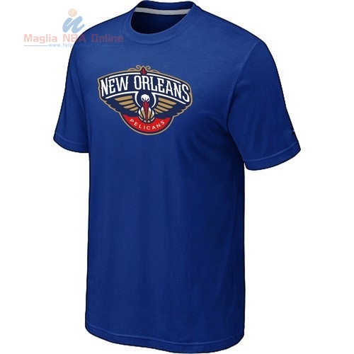 Acquista T-Shirt New Orleans Pelicans Blu Profundo