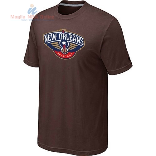 Acquista T-Shirt New Orleans Pelicans Marrone