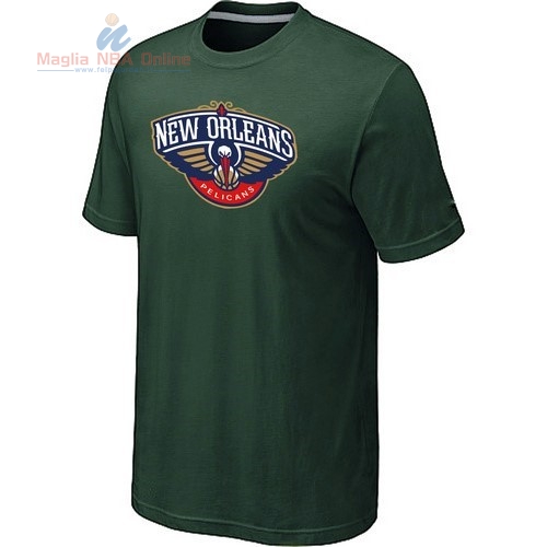 Acquista T-Shirt New Orleans Pelicans Verde Scuro