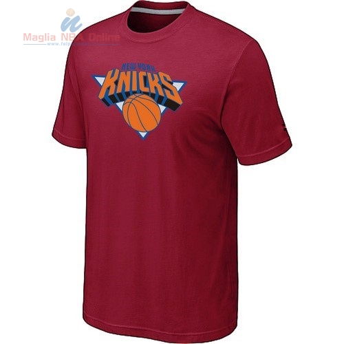 Acquista T-Shirt New York Knicks Borgogna