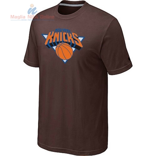 Acquista T-Shirt New York Knicks Marrone
