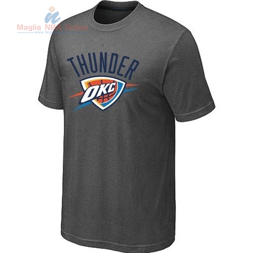 Acquista T-Shirt Oklahoma City Thunder Grigio Ferro