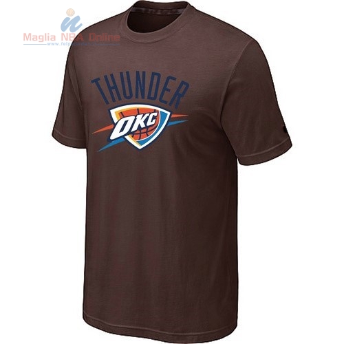 Acquista T-Shirt Oklahoma City Thunder Marrone 001