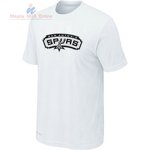 Acquista T-Shirt San Antonio Spurs Bianco 001