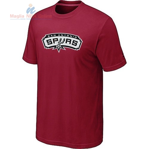 Acquista T-Shirt San Antonio Spurs Borgogna
