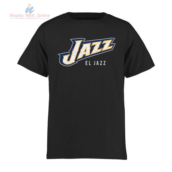 Acquista T-Shirt Utah Jazz Nero