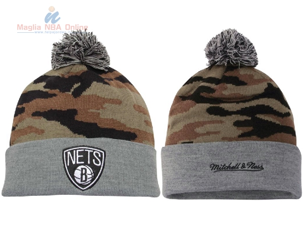 Acquista Cappelli di lana 2017 Brooklyn Nets Grigio Marrone
