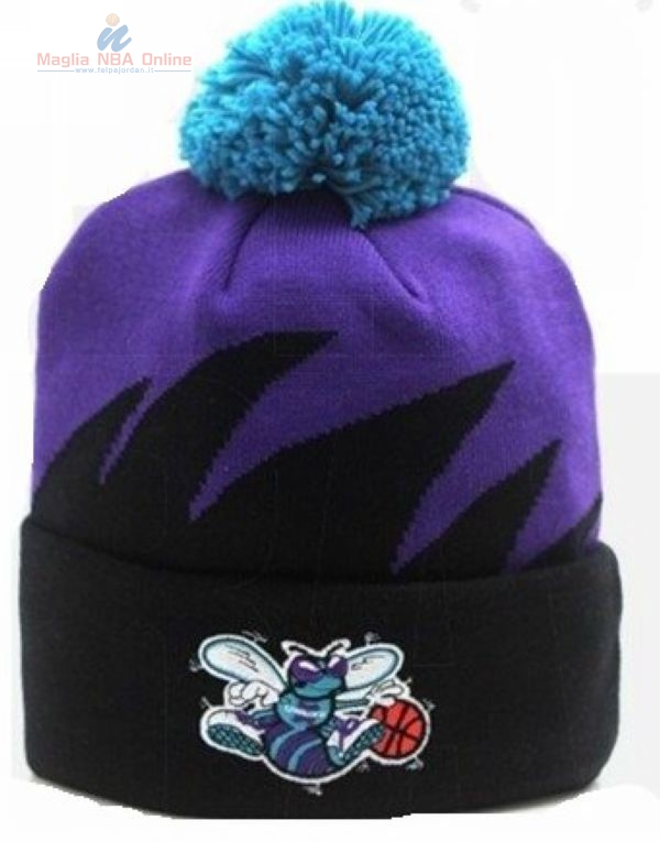 Acquista Cappelli di lana 2017 Charlotte Hornets Nero Porpora