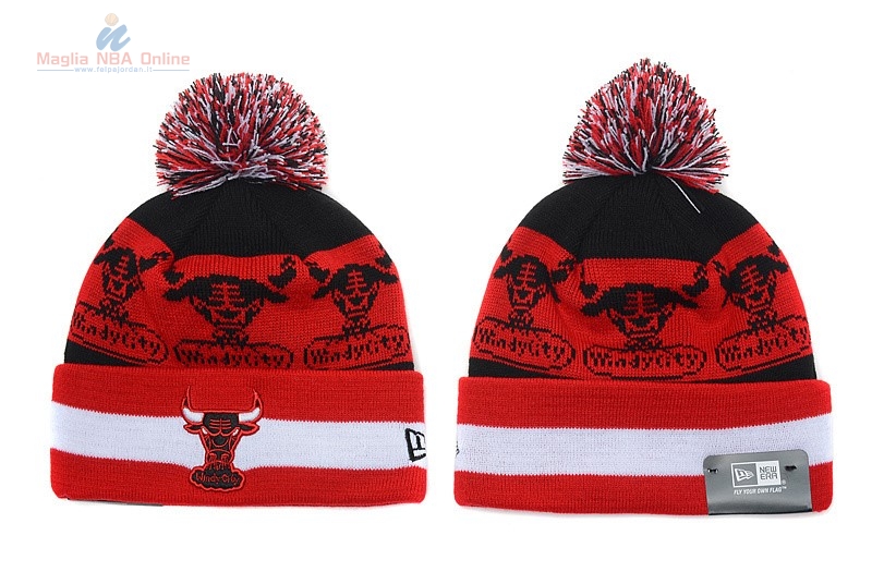 Acquista Cappelli di lana 2017 Chicago Bulls Bianco Rosso