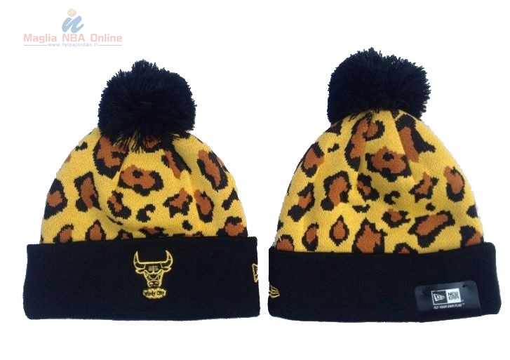 Acquista Cappelli di lana 2017 Chicago Bulls Leopardo Giallo