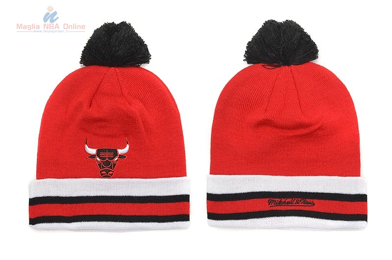 Acquista Cappelli di lana 2017 Chicago Bulls Rosso Bianco Nero