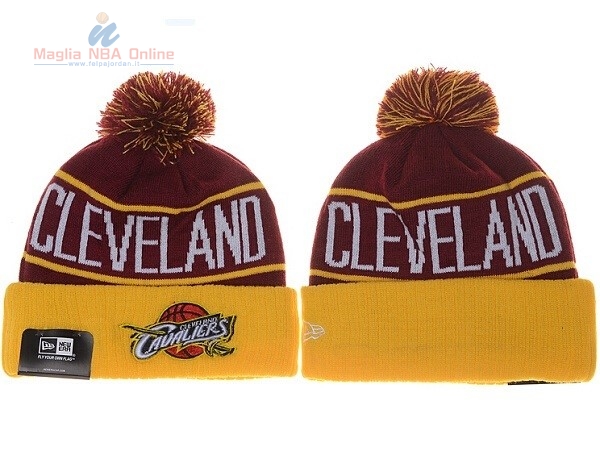 Acquista Cappelli di lana 2017 Cleveland Cavaliers Rosso Giallo #01
