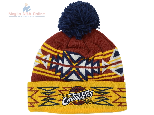 Acquista Cappelli di lana 2017 Cleveland Cavaliers Rosso Giallo #03