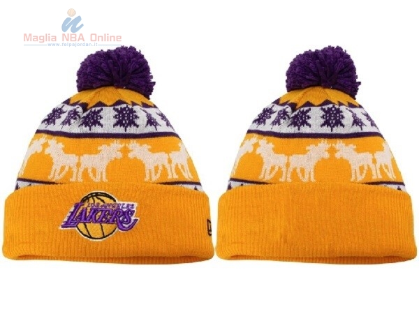 Acquista Cappelli di lana 2017 Los Angeles Lakers Giallo #01