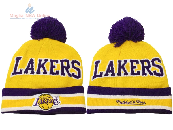 Acquista Cappelli di lana 2017 Los Angeles Lakers Giallo #02