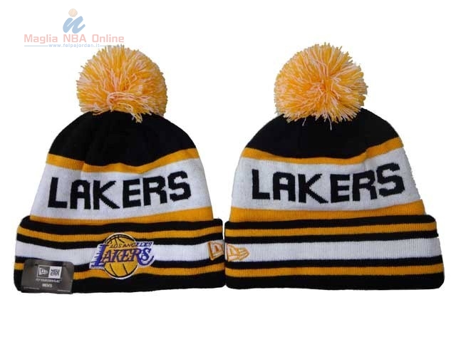 Acquista Cappelli di lana 2017 Los Angeles Lakers Giallo Bianco #01