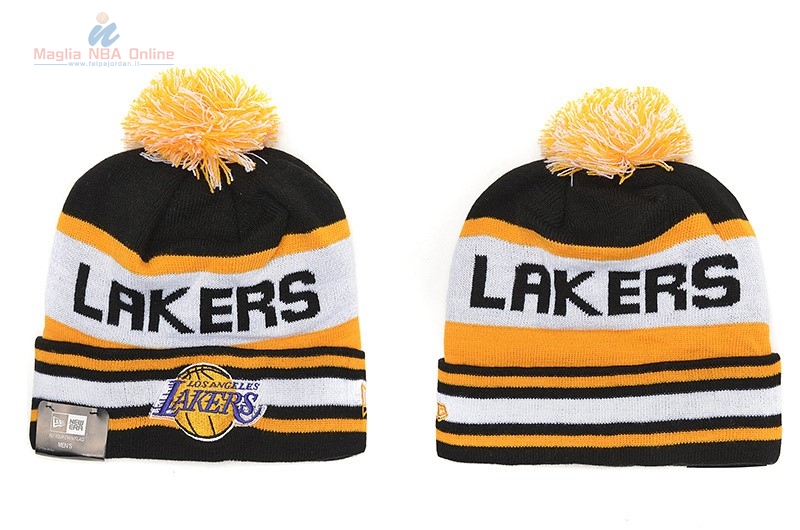 Acquista Cappelli di lana 2017 Los Angeles Lakers Giallo Nero