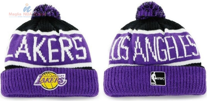 Acquista Cappelli di lana 2017 Los Angeles Lakers Porpora