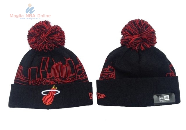 Acquista Cappelli di lana 2017 Miami Heat Nero Rosso #01