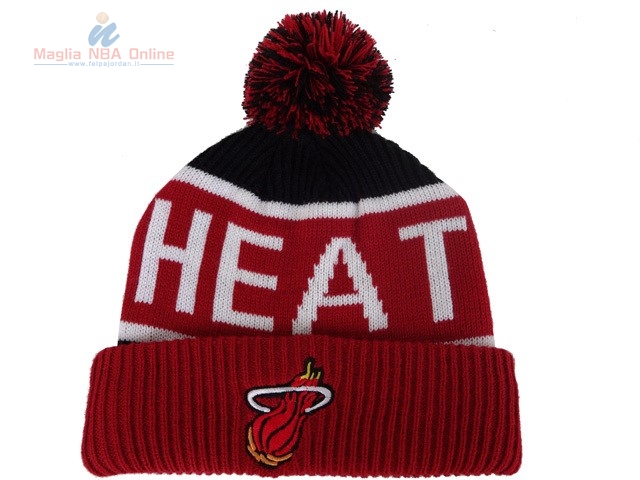 Acquista Cappelli di lana 2017 Miami Heat Rosso Bianco Nero #02