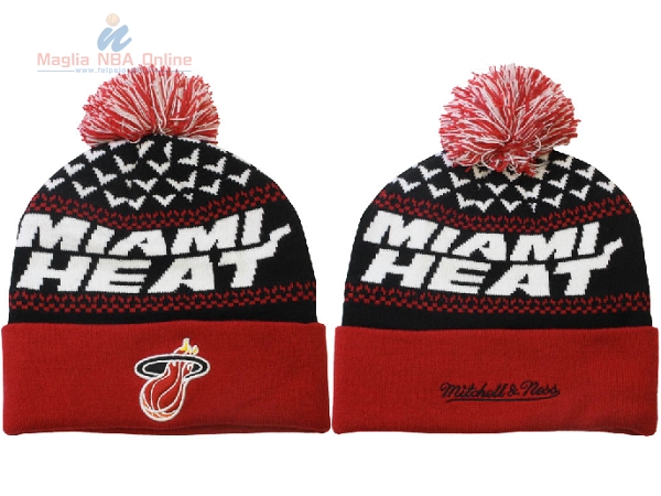 Acquista Cappelli di lana 2017 Miami Heat Rosso Bianco Nero #08