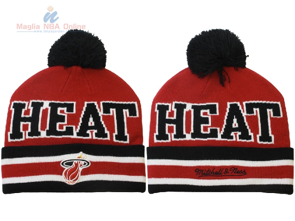 Acquista Cappelli di lana 2017 Miami Heat Rosso Bianco Nero #09