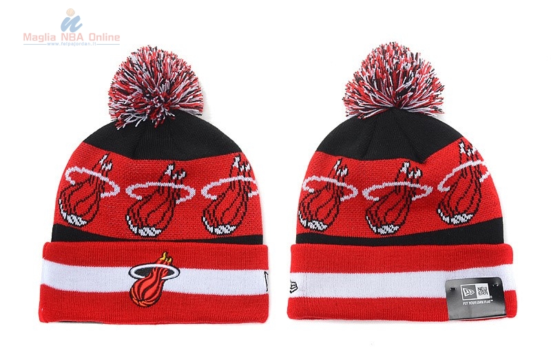 Acquista Cappelli di lana 2017 Miami Heat Rosso Nero Bianco